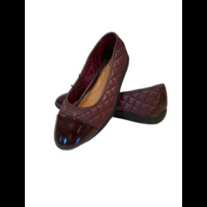 Time and Tru Maroon Quilted Memory Foam NEW Slip On Flats Sz 7 Casual Shoes